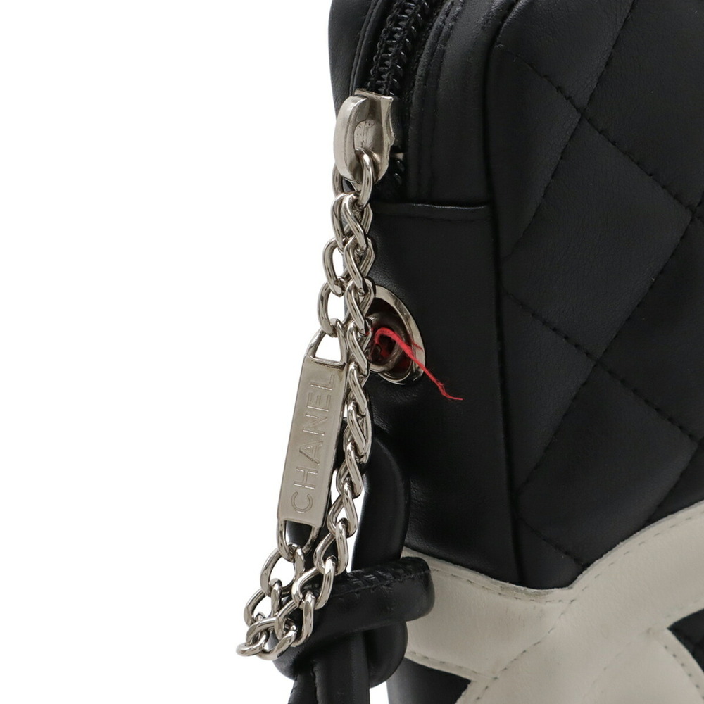CHANEL Black Leather Logo Pochette Shoulder Bag - Picture 5 of 10